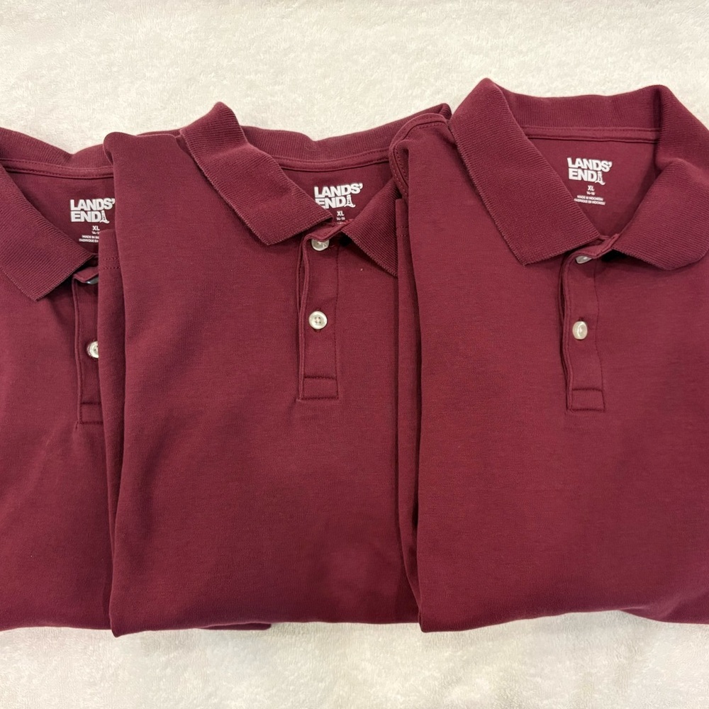 Lands' End Kids' Burgundy Polo Shirt
